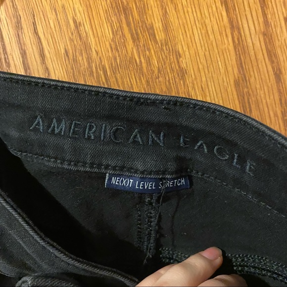 American Eagle Black Ripped Skinny Jeans - Picture 5 of 5